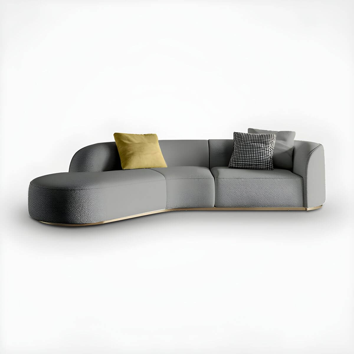 Ultra-modern polyester blend tuxedo arm sofa with tight back, 27.56 inches high sectional