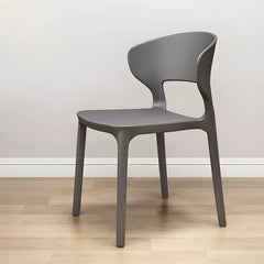 Scandinavian Stackable Side Chair with Open Back and Plastic & Acrylic Material Dining Chairs