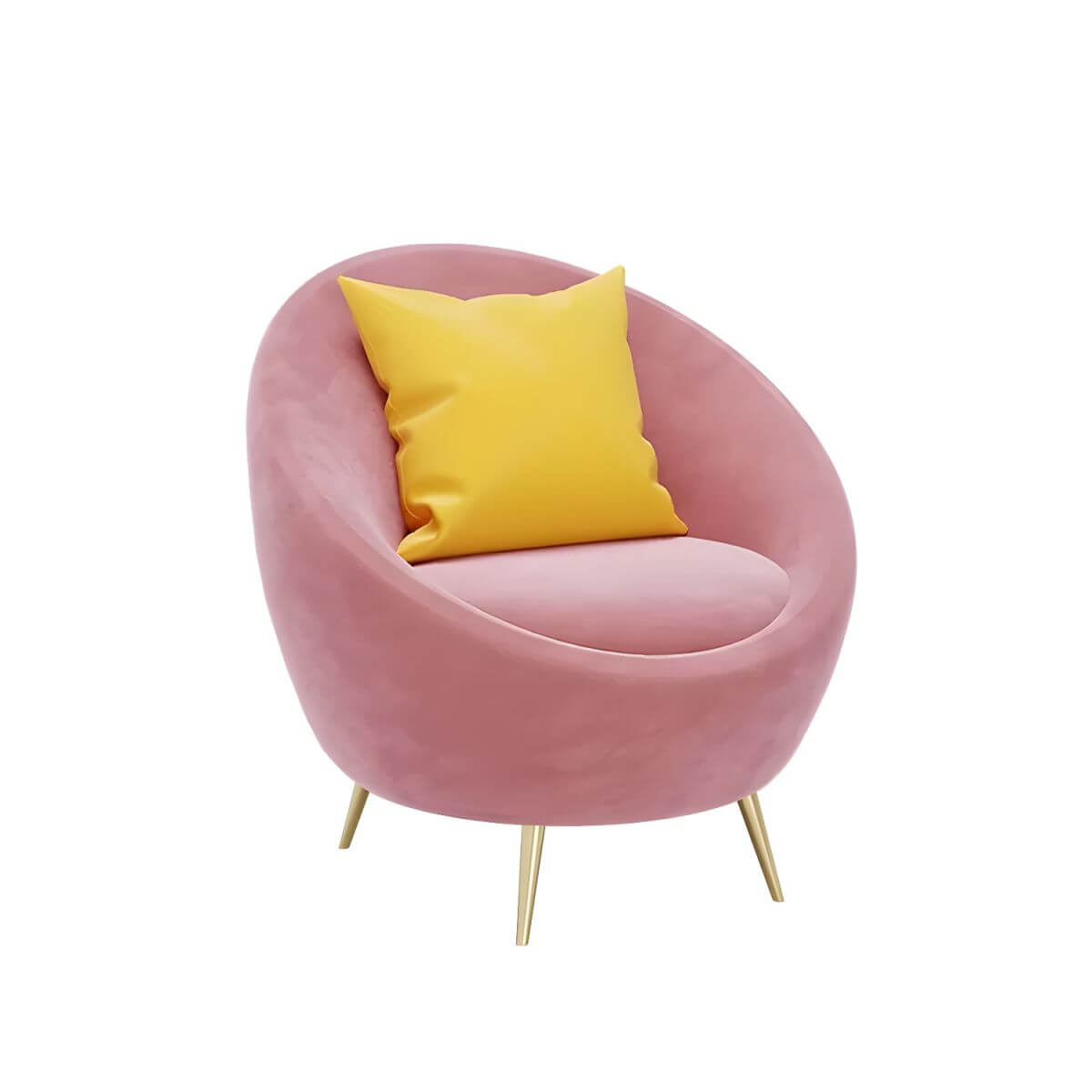 Pink modern polyester blend sofa with tight back, ideal for apartments, measuring 32 by 32 by 35 inches