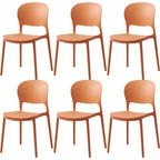 Scandinavian style stackable plastic and acrylic dining side chair for kitchen and dining