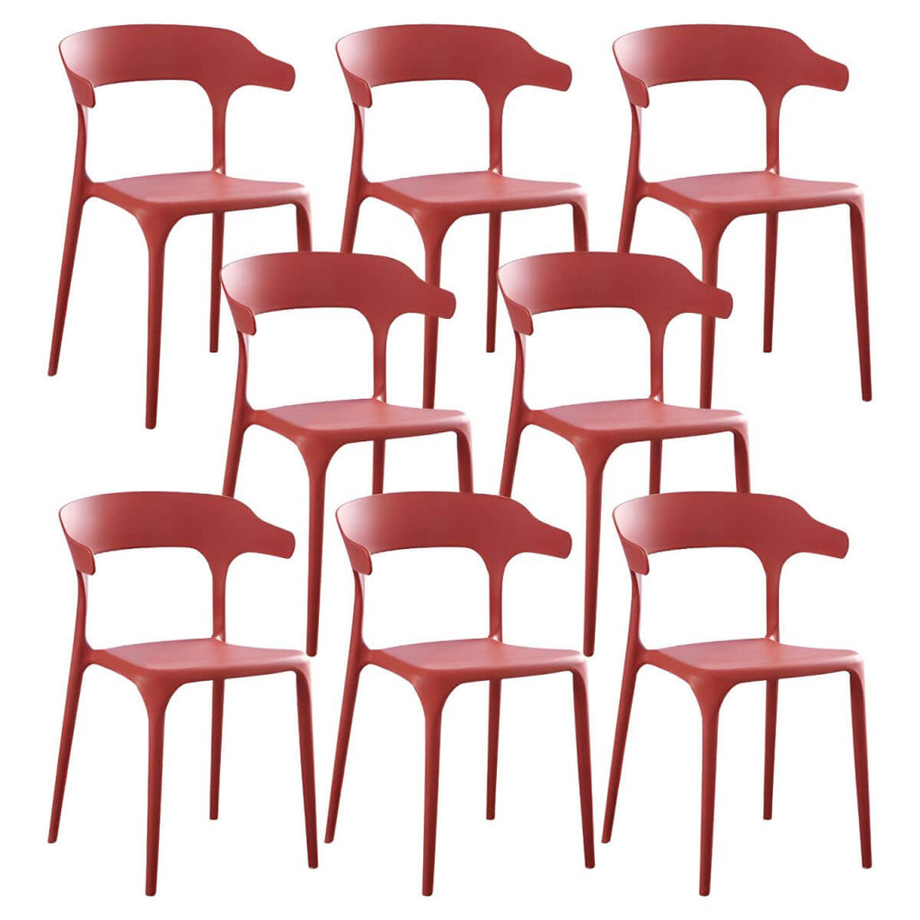 Acrylic Nordic dining chair with backrest and armrests, featuring clear acrylic legs