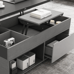 Practical and Chic Gray Lift Tables for Optimal Space Efficiency