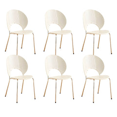 Scandinavian Style Stackable Plastic & Acrylic Side Chair with Silver Legs Dining Chairs