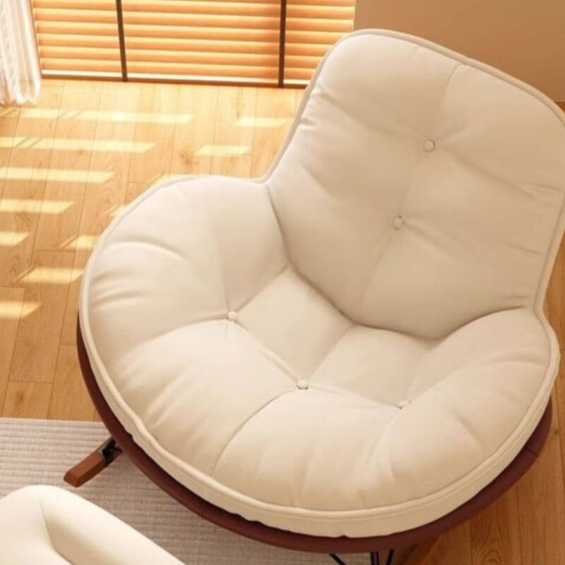 Sledging base rocking Papasan chair with comfortable cushion, perfect for sitting room accent seating
