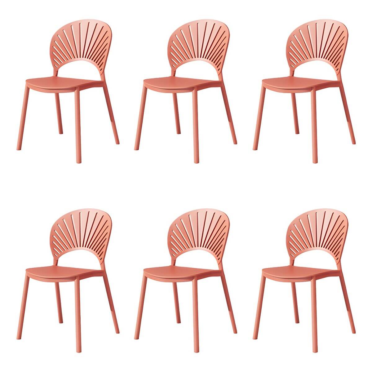 Scandinavian style plastic and acrylic side chair with low back for kitchen and dining