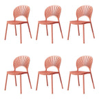 Scandinavian style plastic and acrylic side chair with low back for kitchen and dining