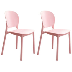 Stackable Scandinavian Side Chair with Open Back and Plastic & Acrylic Material Dining Chairs