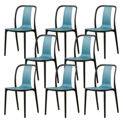 Modern Style Low-Back Plastic & Acrylic Side Chair for Kitchen & Dining Dining Chairs