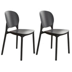 Stackable Scandinavian side chair with open back made of plastic and acrylic for dining