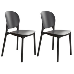 Stackable Scandinavian Side Chair with Open Back and Plastic & Acrylic Material Dining Chairs