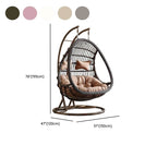 Waterproof tropical porch swing with alloy stand, pads, and chain for outdoor comfort