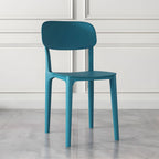 Stackable Nordic acrylic dining chair with backrest and acrylic legs