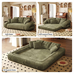 Cocochairs Corduroy Folding Sofa Bed – Pet-Friendly Floor Couch for Pets & People
