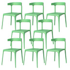 Stackable Nordic acrylic dining chair with backrest and acrylic legs