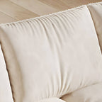 Nordic upholstered sofa bed with storage, 30.7 inches tall sleeper sofa for small spaces