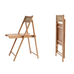 Foldable Solid Wood Dining Table and Chairs Set with Storage Space