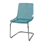 Scandinavian style low back side chair made of plastic and acrylic, ideal for kitchen and dining areas