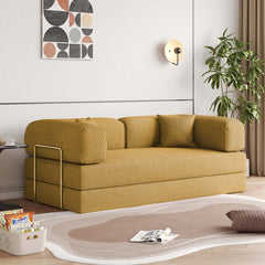 78.7'' Compress Upholstered Convertible Sofa Bed with Corduroy Fabric