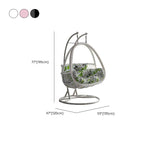 Tropical porch swing with corrosion-resistant cushions, alloy chain, and sturdy stand included