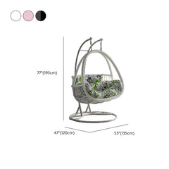 Tropical Corrosion Resistant Cushions Porch Swing with Stand, Alloy Chain & Stand Included Porch Swings