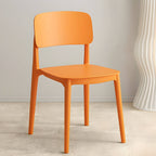 Scandinavian style stackable plastic and acrylic side chair for kitchen and dining