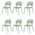 Scandinavian style plastic and acrylic side chair with low back for kitchen and dining