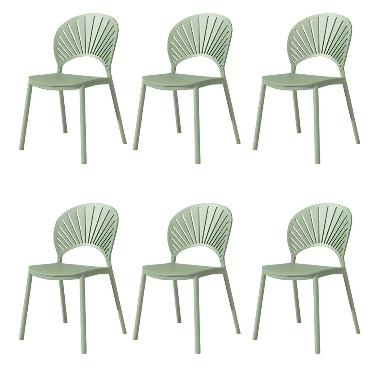 Scandinavian style plastic and acrylic side chair with low back for kitchen and dining