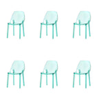 Armless acrylic side Parsons dining chair for indoor home use