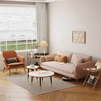 31.5-inch polyester blend tuxedo arm sofa with loose back, perfect for living room seating