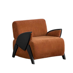 Simple Solid Color/Striped/Floral Pattern Arm Chair with Fixed Back & Armrest Accent Chairs