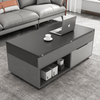 Practical and Chic Gray Lift Tables for Optimal Space Efficiency
