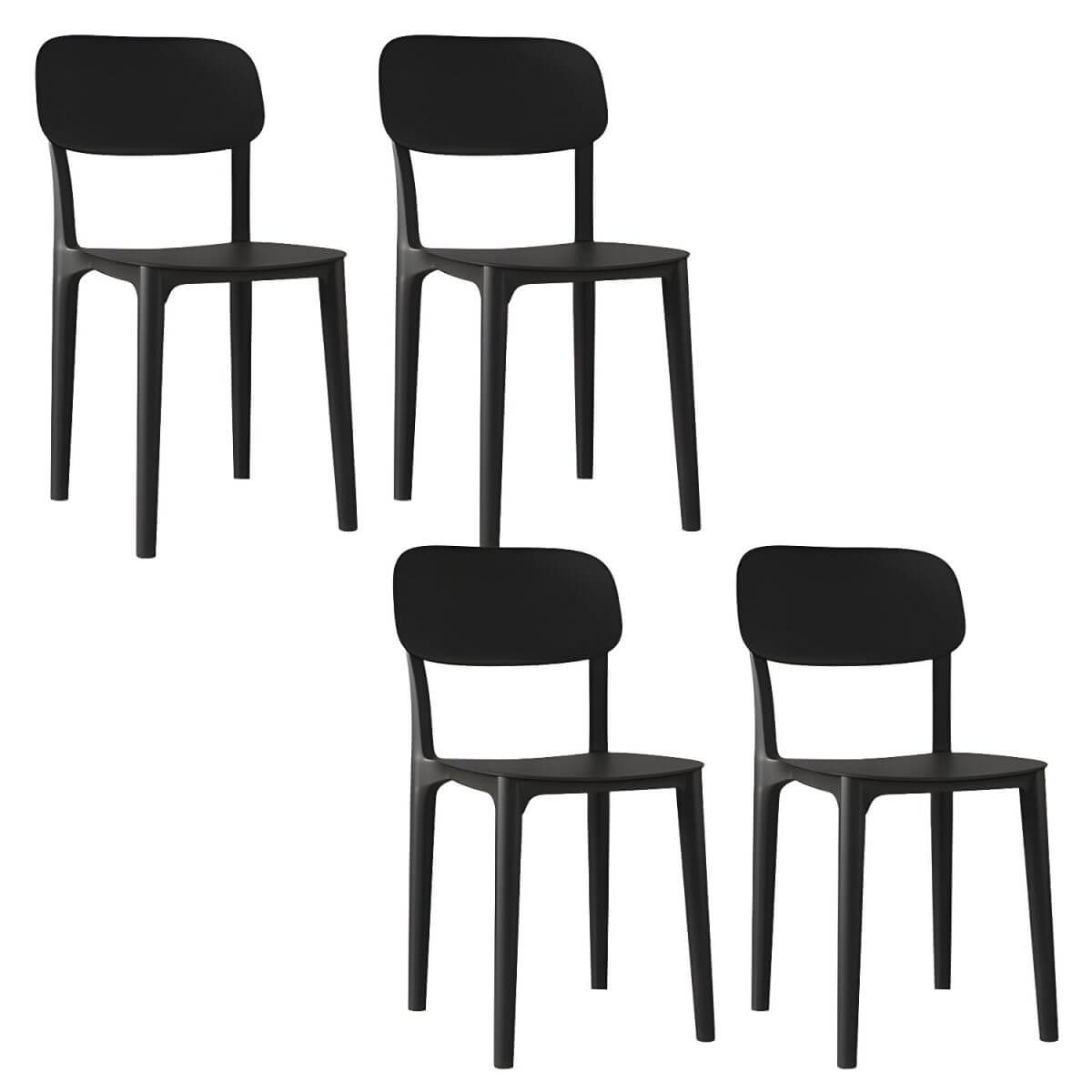 Stackable Nordic acrylic dining chair with backrest and acrylic legs