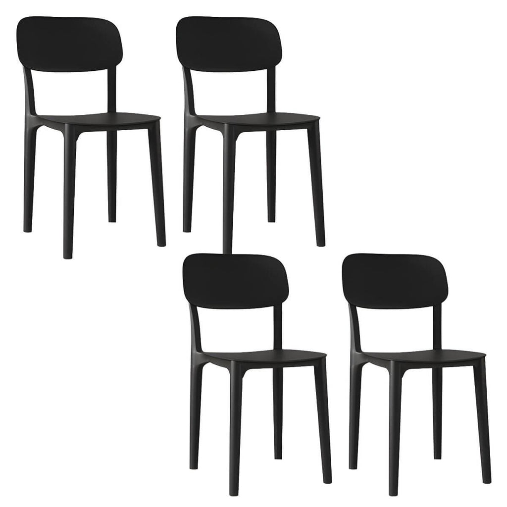 Stackable Nordic acrylic dining chair with backrest and acrylic legs