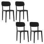 Stackable Nordic acrylic dining chair with backrest and acrylic legs