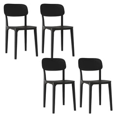 Nordic Backrest Stackable Acrylic Chair with Acrylic Legs for Dining Room Dining Chairs