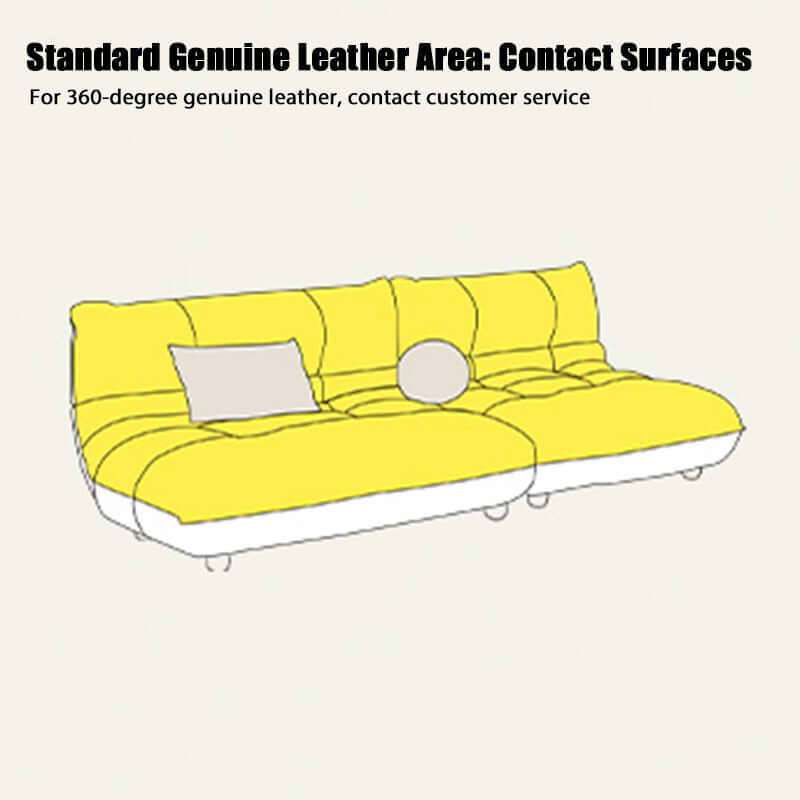 Togo style leather sleeper sofa bed without arms, perfect for compact living spaces