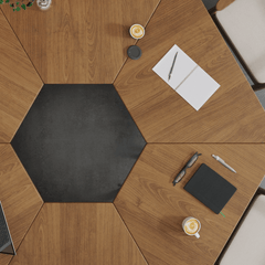 Stylish Portable Conference Table with 360° Silent Wheels - Ideal for Dynamic Work Environments