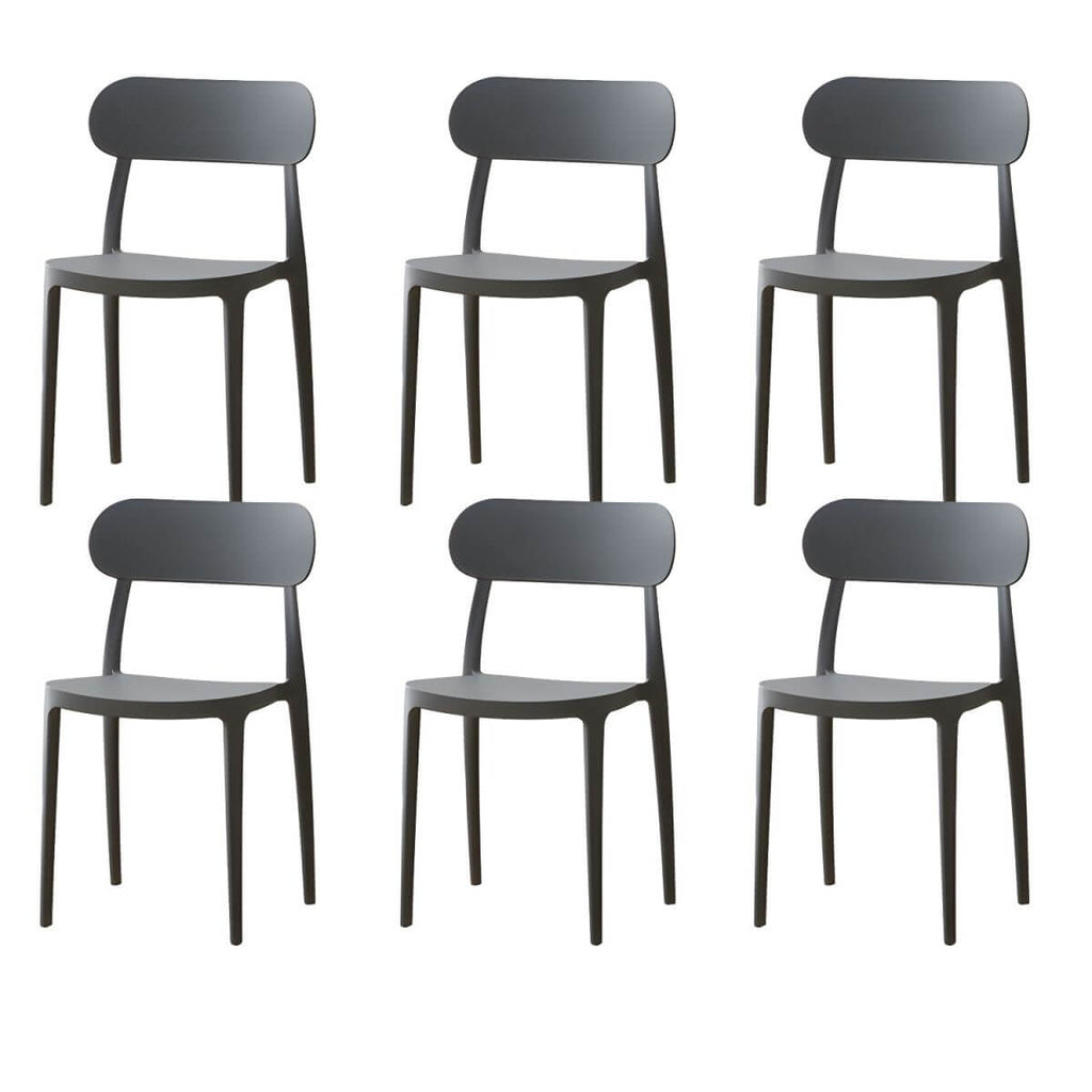 Modern Scandinavian dining chair made of plastic and acrylic, perfect for kitchen and dining areas