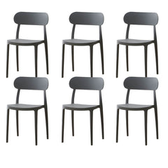 Modern Scandinavian Plastic & Acrylic Kitchen & Dining Chair Dining Chairs