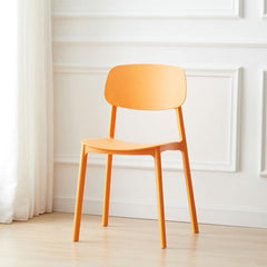 1 Piece Scandinavian Plastic & Acrylic Open Back Kitchen & Dining Side Chair Dining Chairs
