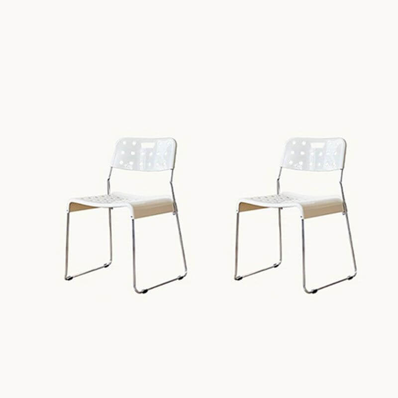 Stackable plastic and acrylic side chair for modern garden and dining use