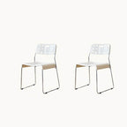 Stackable plastic and acrylic side chair for modern garden and dining use