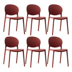 Scandinavian plastic dining chair with open back and four legs, ideal for home use