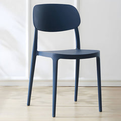 Plastic Scandinavian Living Room Side Chair Matte Finish Open Back Dining Chair Dining Chairs