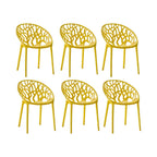 Scandinavian style sloped arm chair made of plastic and acrylic, ideal for kitchen and dining areas