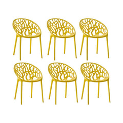 Scandinavian Style Plastic & Acrylic Sloped Arm Chair for Kitchen & Dining Dining Chairs