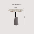 Modern terrazzo coffee table with stylish design, perfect for cozy living spaces