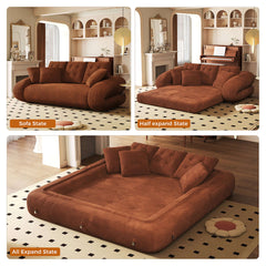 Cocochairs Corduroy Folding Sofa Bed – Pet-Friendly Floor Couch for Pets & People