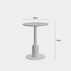 Round terrazzo table ideal for dining or office use with versatile design