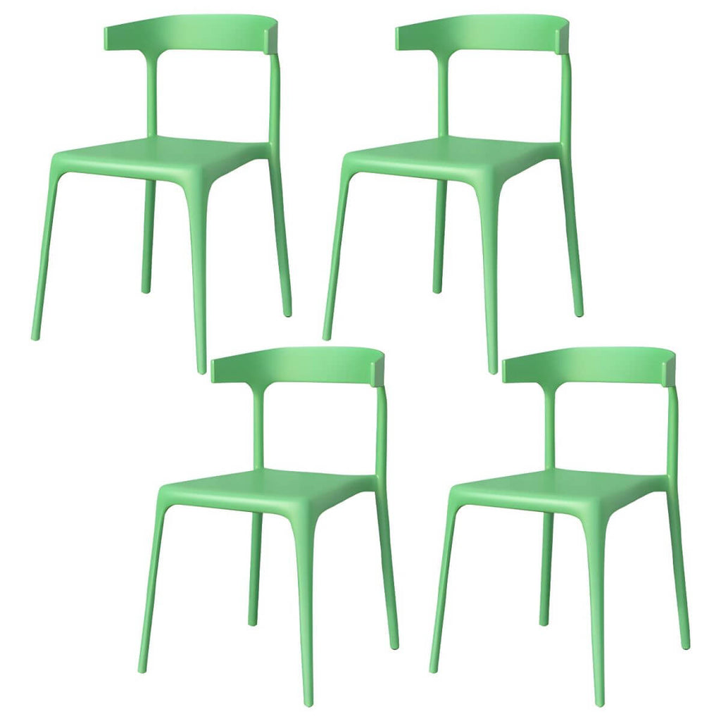 Stackable Nordic acrylic dining chair with backrest and acrylic legs